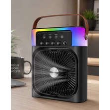 Asil Sepet Asiltech Taşınabilir Sprey Fan Rgb Işıklı Mini Klima Soğutucu Nemlendirici USB Şarjlı