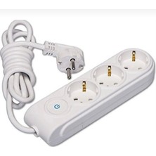 Makel Üçlü Priz Yeni Nesil Çocuk Korumalı 2 mt Kablolu N3311033