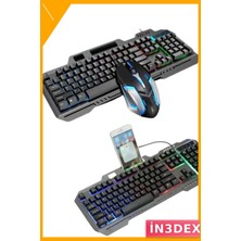 İn3dex Rgb Işıklı Mekanik Oyuncu Klavyesi ve Mouse Seti