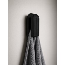 ModuLab 3D Duvara Monte Havlu Askısı Siyah – Modern Minimal Tasarım Duvar Kancası, Banyo ve Mutfak Askılığı