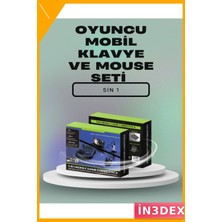 İn3dex Mobil Oyunlar Için Klavye Mouse Seti Bluetooth 5.3 5in1