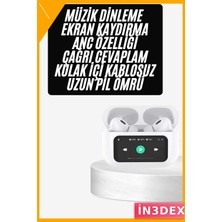 İn3dex Dokunmatik Ekranlı Bluetooth Kulaklık Anc/enc Uzun Pil Ömrü