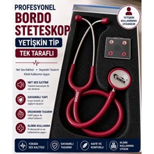 Yetişkin Tek Taraflı Stetoskop I Bordo Stetoskop