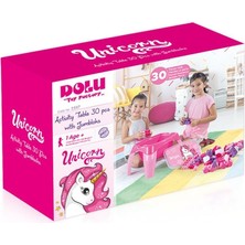 Trivogue 2598 Unicorn Aktivite Oyun Masasi 30PCS Mega Blok