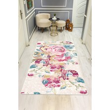 Dolce Mariee Vintage Desenli Dijital Baskı Kaymaz Taban Halı H0933