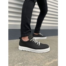JY152 Cool Bağcıklı Keten Erkek Günlük Spor Klasik Ayakkabı Kbt - Siyah