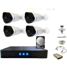 Hobilinka 2 Mp 1080P 4 Metal Kasa Kameralı Dış Mekan Ahd Güvenlik Sistemi 250 GB HDD Dahil