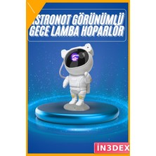 İn3dex Bluetooth Astronot Projeksiyon Hoparlör Ses ve Işık Lambası