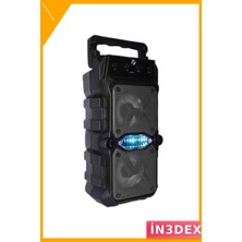 İn3dex Büyük Boy Bluetooth Hoparlör Çift Çıkışlı Taşınabilir Ses Bombası