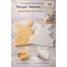 Peluş Halı Tavşan Desen 70X100 Paspas Çocuk Odası