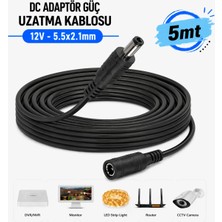 Anktek Dc Adaptör Güç Uzatma Kablosu 5.5x2.1mm 12V Kamera LED Monitör Dvr/nvr… 5 Metre