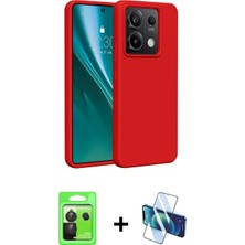 Pileli Store Pilelistore™ Redmi Note 13 Pro 5g Kılıf Kozmos Yansıma Özel Seri - Siyah 3D Antistatik Cam Ekran Koruyucu + Raze Metal Kamera Lens - Sh