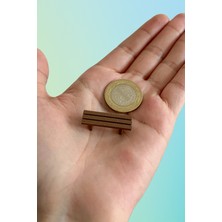 Aysluka 10 Adet 1/50 Ölçek Maket Bank, Minyatür Bank - Kahverengi, Maket - Teraryum ve Minyatür Müze Için Bank