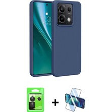 Pileli Store Pilelistore™ Redmi Note 13 Pro 5g Kılıf Kozmos Yansıma Özel Seri - Siyah 3D Antistatik Cam Ekran Koruyucu + Raze Metal Kamera Lens - Sh