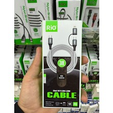 Rio Type-C To Type-C Ekstra Lightning Başlık Tek Kablo Dönüştürülebilir IPHONE Giriş Henüz Yorum Yazılmamış.