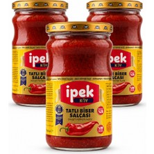 İpek Tatlı Biber Salçası 650 gr Cam x 3 Adet