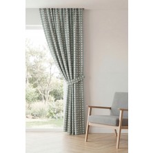Nareen Home Yeşil Fon Perde 100X260 Pilesiz