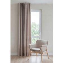 Nareen Home Bej Fon Perde 100X250 Pilesiz