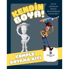 Paiplay Oyuncak Hikayesi(Toy Story) Kovboy Woody! - Boyama Seti ve Woody Figürü 10 cm