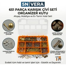5N Vera 651 Adet Hobi & Teknik Çivi Seti – Beton, Ahşap, Cam Çivisi ve Dekoratif Kabara Seti