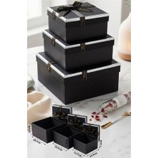 Artlantis Hediye Kutusu 3 Lü 1 Paket K-1148 Boş Hediye Kutusu 3 Lü Sevgiliye Özel Kurdelalı Kutu Karton Kutu Hatıra Kutusu
