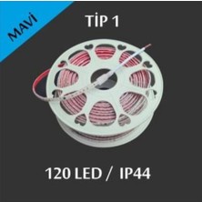 Erbay 220V 120 Ledli Şerit LED Mavi Işık 50 Metre