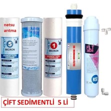 Netsu -Çift Sedimentli, Açık Kasa Su Arıtma Cihazı Filtresi,5 li Filtre seti