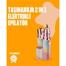 Marsilyan Mini USB Şarjlı Elektrikli Epilatör – Kaş ve Yüz Tüy Temizliği Için 2'si 1 Arada
