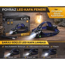 Cata CT-9123 Poyraz 5W Ledli Şarjlı Kafa Feneri 6400K Beyaz Işık