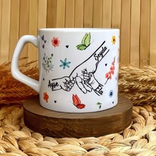 Loren Gift Sevgiyle Kenetlenen Eller Temalı Kişiye Özel Anneler Günü Lüks Kupa