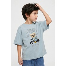 Dmb Boys & Girls Erkek Çocuk Ayıcık Desenli Tshirt Mint 4-9 Yaş