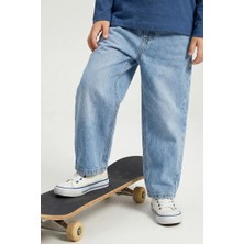 Dmb Boys & Girls Erkek Çocuk Baggy Kalıp Denip Kot Pantolon Mavi 4-9 Yaş