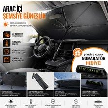 Bontec Araç Içi Ön Cam Güneşliği, Katlanabilir Şemsiye Şeklinde Otomobil Ön Cam Güneşliği,%99 Etkin Koruma, Otomobil, Suv