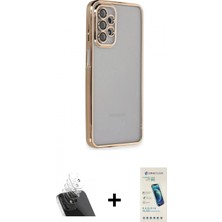 İlk El Grup Pilelistore™ Galaxy A23 4g Kılıf Vadi Minimal - Şeffaf Pasifik Cam Ekran Koruyucu + Kamera Lens Koruma Cam - Sf