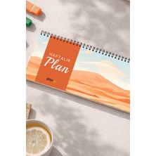 Tarihsiz Spiralli Haftalık Masaüstü Planlayıcı - Kum - 10X30 cm Plango