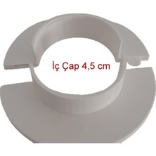 MKS 4.5 cm Çap Beyaz Boru Kılıfı - Doğalgaz Duvar Geçiş Kılıf Kapağı DN32