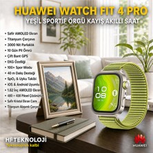 Huawei Watch Fit 4 Pro Yeşil Sportif Örgü Kayış Akıllı Saat