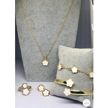 Carette De Terre Gold Renk Yonca Model Çelik Set