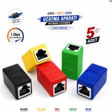 Vwin Cat6 Cat7 Cat8 Uzatma Aparatı Network Ekler Birleştirir RJ45 Coupler 1000 Mbps ( 5 Renk )