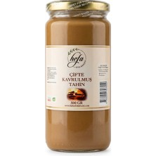 Hefa Şifa Bahçesi Organik Doğal Çifte Kavrulmuş Tahin Kepekli 500 gr (Cam Şişe)