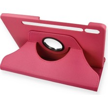 Zenvia Mey Ithalat®  Samsung Galaxy T870 Tab S7 11 Kılıf 360 Tablet Deri Kılıf - Pembe