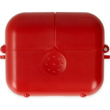 Zenvia Mey Ithalat®  Airpods 3 (3.nesil) Basmalı Kılıf - Kırmızı