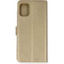 Zenvia Mey Ithalat®  Samsung Galaxy M51 Trend S Plus Kapaklı Kılıf - Gold