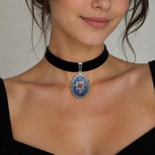 BijuStore Iznik Çini Desenli El Yapımı Vintage Choker