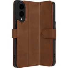 Zenvia Mey Ithalat®  Samsung Galaxy S25 Edge Trend S Plus Kapaklı Kılıf - Taba