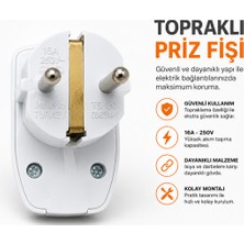 Orel Anahtarlı Topraklı Fiş Işıklı