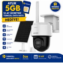 Hikvision DS-2CFSP4/4G 4MP 4G LTE Güneş Enerjili PT Güvenlik Kamerası – SIM Kartlı, IP66, Dahili Batarya, Gece Görüş, Hareket Algılama, Güneş Paneli Dahil