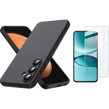 Coolacs Samsung Galaxy S25 Fe Uyumlu Içi Kadife Lansman Kılıf ve Şeffaf Temperli Cam Ekran Koruyucu