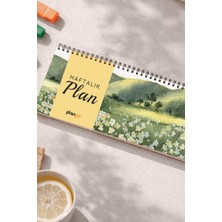 Tarihsiz Spiralli Haftalık Masaüstü Planlayıcı - Papatya - 10X30 cm Plango