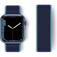 Zenvia Mey Ithalat®   Watch 38MM Hasırlı Cırtcırtlı Kordon - Mavi-Lacivert